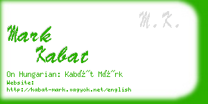 mark kabat business card